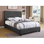 Chloe Charcoal Queen Tufted Fabric Bed 300529Q-2