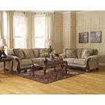 Lanett Barley Fabric Sofa with Wood Trim 44900-4
