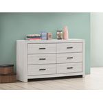 Marion Coastal White 6 Drawer Dresser 207053-2