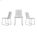 Leandro White Eco - Leather Dining Chair by Casa-2