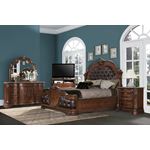 Antoinetta Cherry Marble Top 3 Drawer Night Stan-4