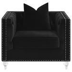 Delilah Black Velvet Tufted Chair 509363-2