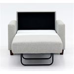 Nico Cot Size Chair Sleeper in Fabric Open 2