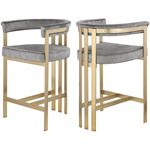 Marcello Grey Velvet Counter Stool-2