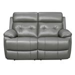 Lambent Grey Leather Reclining Loveseat 9529GRY-2