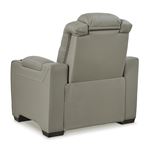 Ashley Backtrack Grey Leather Power Recliner 4