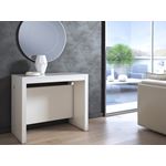 Elasto Extendable White Console Dining Table 2