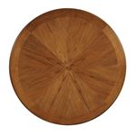 Nelms Brown 48 inch Round Dining Table With Shel-4