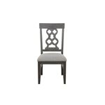 Arasina Distressed Grey Carved Back Dining Side Chair 5559NS front