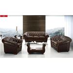 262 Classic Brown Embosed Leather Chair-4