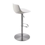 Rudy White Adjustable Bar Stool 05204WHT back1