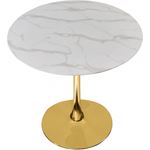 Tulip 36 Inch Round Faux Marble Dining Table - G-2