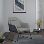 Cody Grey/Blue Sled Leg Accent Chair 903980-2