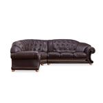 Apolo Brown Leather Sectional side