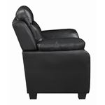 Finley Black Leatherette Tufted Sofa 506551-4