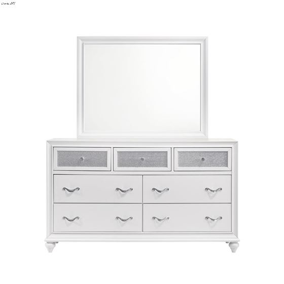 Barzini White 7 Drawer Dresser 205893-2
