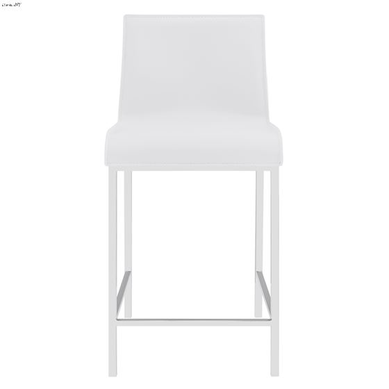 Cam White Counter Stool 15202WHT by Euro Style Front