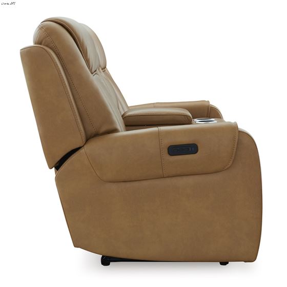 Card Player Cappuccino Faux Leather Power Recli-4