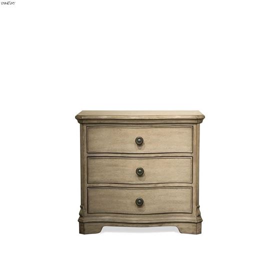 The Corinne 3 Drawer Night Stand in Acacia Finish