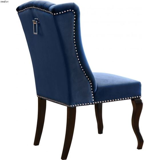 Suri Navy Upholstered Tufted Velvet Dining Chair-2