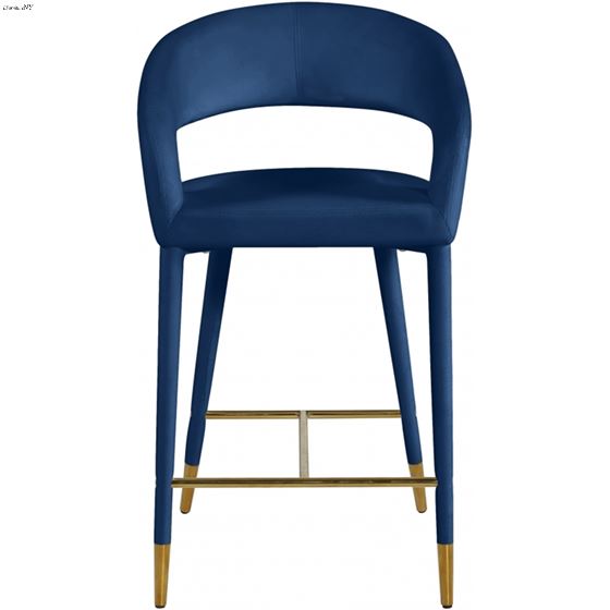 Destiny Navy Velvet Counter Stool-4