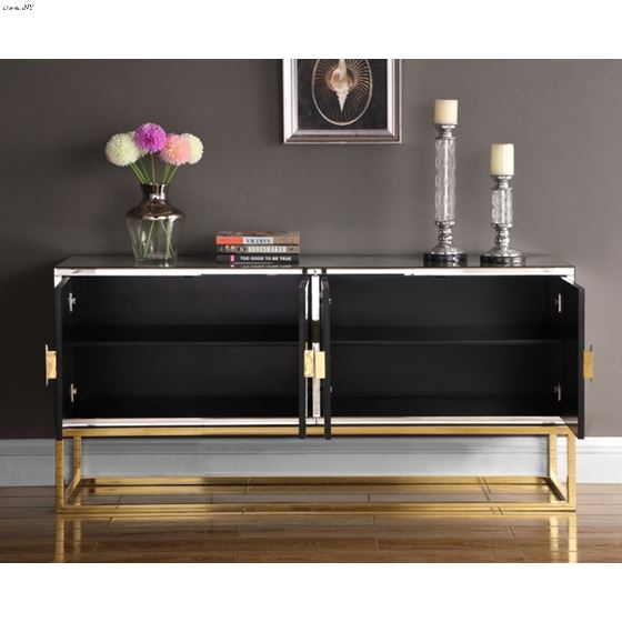 Marbella Mirrored Gold Sideboard/Buffet - 4