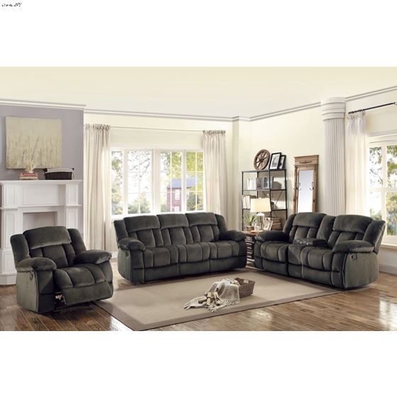 Laurelton Chocolate Reclining Sofa 9636-3 in set