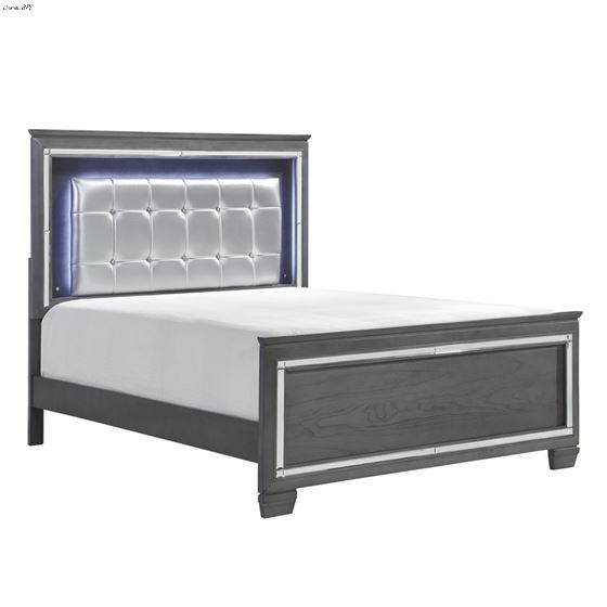 Allura Grey Queen Panel Bed 1916GY-1-2
