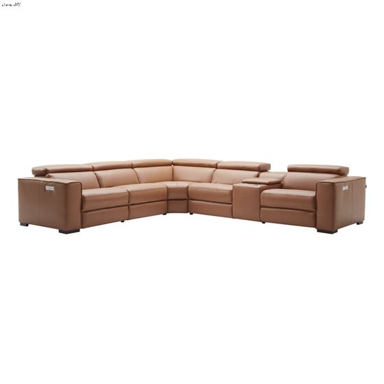 Picasso Caramel Leather Reclining Sectional