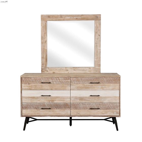 Marlow Rough Sawn Square Mirror 215764-2