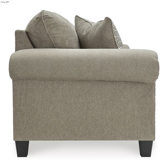 Shewsbury Pewter Fabric Rolled Arm Sofa 47202-4