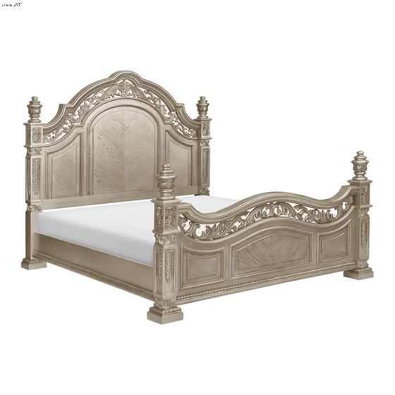 Catalonia Traditional Platinum Gold Queen Bed 18-2