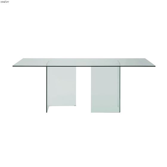 Miami Clear Glass Dining Table 2