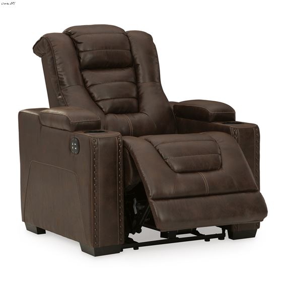 Owner's Box Thyme Leather Power Recliner-2