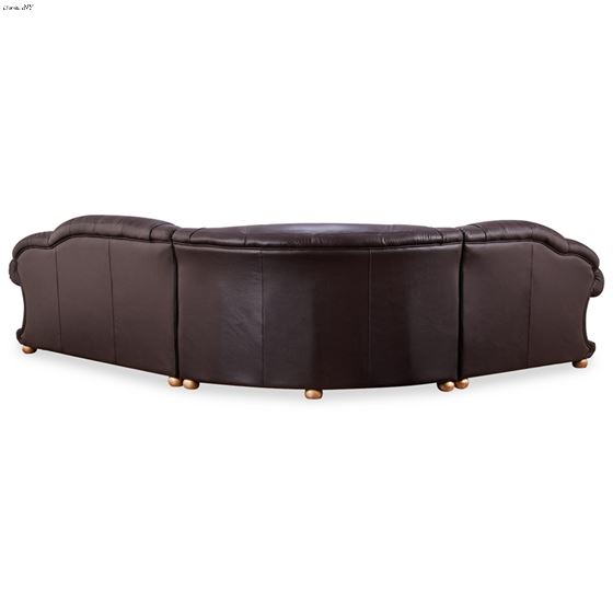 Apolo Brown Leather Sectional Back