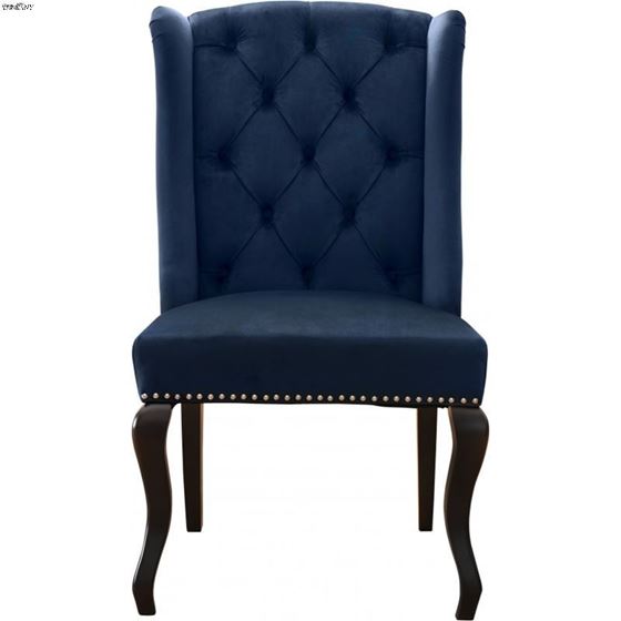 Suri Navy Upholstered Tufted Velvet Dining Chair-4