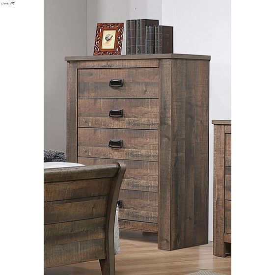 Frederick Weathered Oak 5 Drawer Chest 222965-2