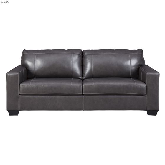 Morelos Grey Leather Queen Sofa Sleeper 3450339-4