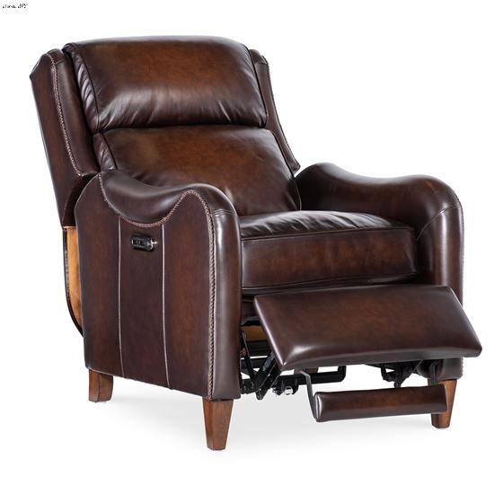 Carrington Vortex Brown Leather Power Recliner-2