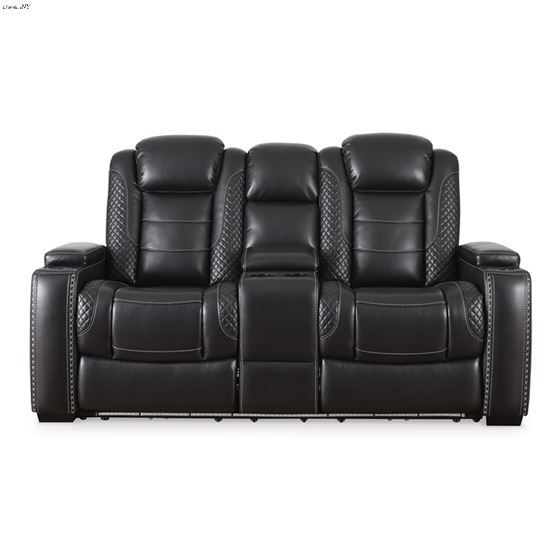 Party Time Midnight Power Reclining Loveseat wi-2