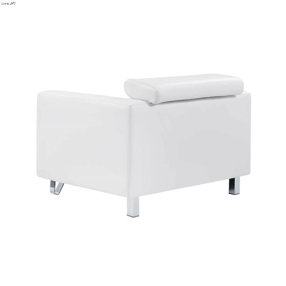 Modern White Leatherette Chair U8210-2