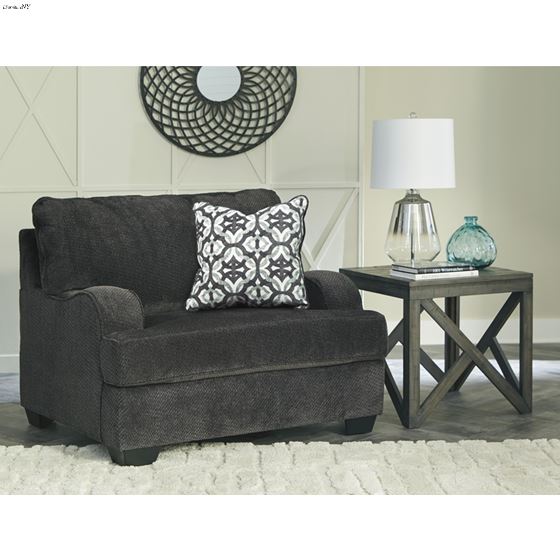Charenton Charcoal Fabric Oversized Chair 14101-2