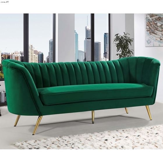 Margo Green Velvet Sofa Margo_Sofa_Green by Meridian Furniture 2