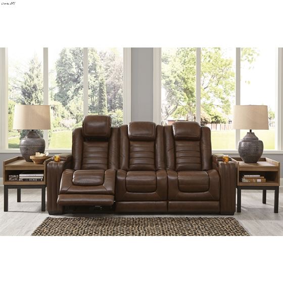 Backtrack Chocolate Leather Power Reclining Sof-4
