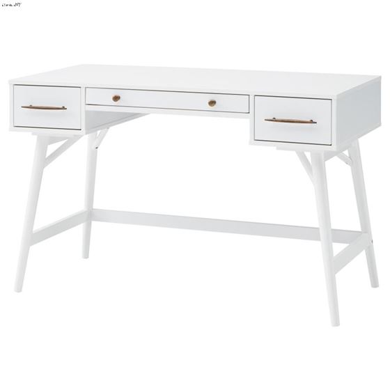 Mugga 47 inch White 3-Drawer Writing Desk 80074-4