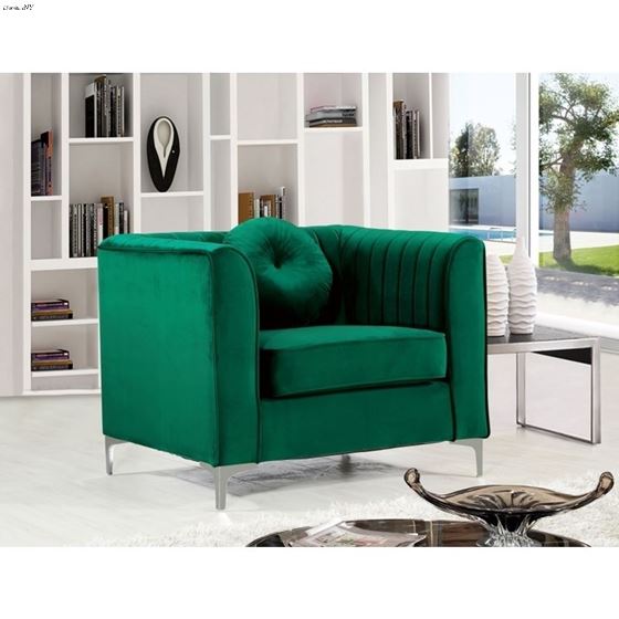 Isabelle Green Velvet Chair Isabelle_Chair_Green by Meridian Furniture 2