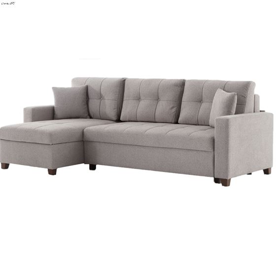 Mocca Sleeper Sectional Dupont Grey