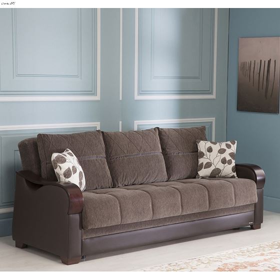 Bennett Sofa Bed in Armoni Brown by Istikbal in set