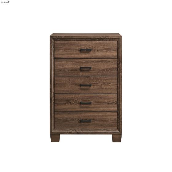 Brandon Warm Brown 5 Drawer Chest 205325-2