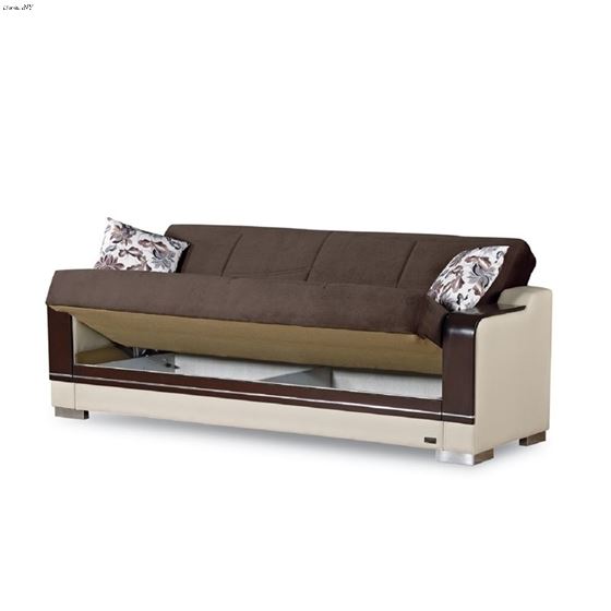 Texas Rich Brown Textured Fabric Sofa Texas_Sofa by Empire Furniture 2